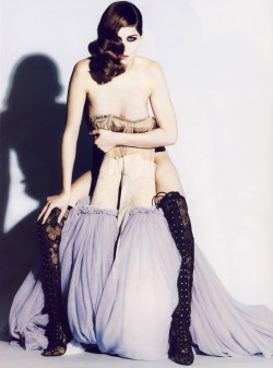 LAETITIA CASTA PHOTOGRAPHY BY MARIO TESTINO STYLED BY CARINE ROITFELD PUBLISHED IN VOGUE PARIS No. 888 JUNE/JULY 2008