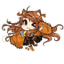 Everyone meet Hazel, she&rsquo;s my new OC who I am using for my art website as a mascot!  She loves; Fall, Hot chocolate, The smell of hay and she enjoys fishing! I hope you enjoy her, I will have a bigger detailed picture of her not as a chibi later