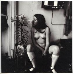 realityayslum:  Francesca Woodman - White Socks, Providence, Rhode Island, 1976. ( … from the book Francesca Woodman, edited by Corey Keller, San Francisco Museum of Modern Art, 2011.) 