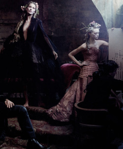 Gisele Bundchen and Gemma Ward by Annie Leibovitz for Vogue US