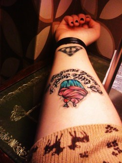 bubblegumbullets:  My newest tattoo :) Writing