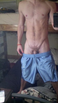 noneedforshirts:  My shorts decided to slide