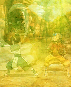 oma-shu:  Aang and his mentors — requested by anon 