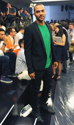 derriuspierre:  Jesse Williams | Jil Sander Fashion Show |  Milan Fashion Week Spring/Summer 2012 | June 18, 2011 