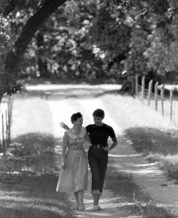 beautiful-brides-weddings: reallytrying:  legrandcirque: Stan Wayman, A lesbian couple strolling through the woods after their wedding, 1950s.  this is really the most romantic image i’ve ever seen  A historic reminder that lesbians did not wait for