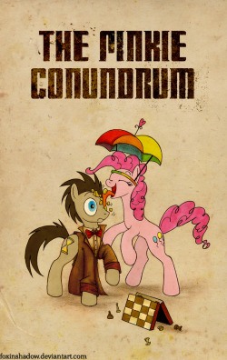 Pinkie Pie, stop being silly and don&rsquo;t lick the Doctor, Pinkie Pie stop  that, that apple pie might look delicious but it&rsquo;s on Doctor&rsquo;s face :I Commission for http://loyal2luna.deviantart.com/ Cover art for chapter one of her fanfic
