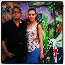 Me and the uber talented Jonathan Kane posing in front of a mural at Art Basel.  (Taken with instagram)