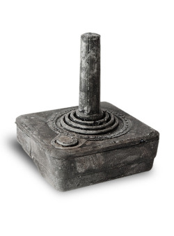 ianbrooks:  Fossilized Technology from a Bygone Era by Bughouse Art Design After we’ve nuked ourselves out of existence and aliens stop on our planet for a bathroom break, what curiosities will they unearth from our once great civilization? Joysticks,