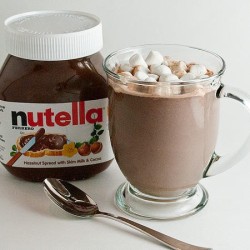 truebluesue:  Saw this on Pinterest. The only directions listed were: “Nutella Hot Chocolate: 1 cup milk. 2 “spoons” Nutella. Saucepan. Heat medium. Blend. Whisk frothy.” 