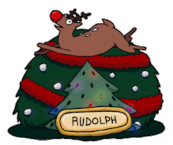 standinherspotlight:  melaphantastic:  Reindeer photoset, as promised. You’ll need to click on Rudolph to see the whole thing.  I’VE NEVER SEEN IT WITH RUDOLPH BEFORE OMG IM DYING I LOVE THE DERPDEER. 