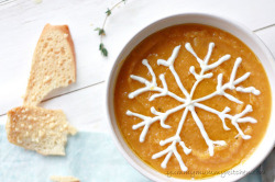 gastrogirl:  roasted butternut squash soup with creme fraiche. 