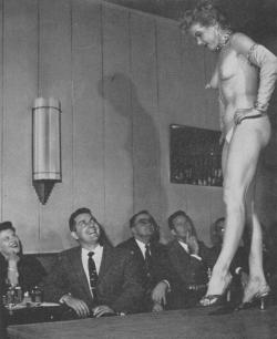 retrodoll: Helena Gardner gets close-and-personal with the audience members of a Chicago nightclub, during the 1950&rsquo;s..