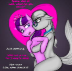 lil-miss-jay:  Diamond Tiara and Silver Spoon. Spoon’s about to get her cutie mark.  &hellip;dammit, I shouldn&rsquo;t be enjoying this, but I&rsquo;m enjoying this. &gt;w&lt; I wanna see more of those two together now XD