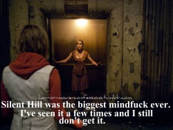 horror-movie-confessions:  “Silent Hill was the biggest mindfuck ever. I’ve seen it a few times and I still don’t get it.”   Hey-hey! Silent Hill: Revelation promo shot (not Silent Hill proper, but I probably shouldn&rsquo;t nitpick these things