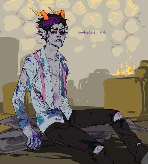 fastpuck:  help, i can’t stop drawing people all beat up also, i had never had so many feels for eridan until i read hemostuck  Quite literally swooning over Puck’s art.. YET AGAIN! So flawless!