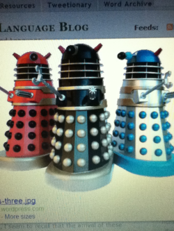 Daleks from Doctor Who.