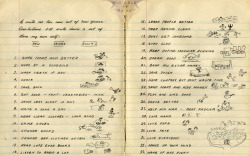 lizdexia:  reactorboy:  beingblog:  Woody Guthrie’s 1943 “New Years Rulin’s” by Trent Gilliss, senior editor From one of Woody Guthrie’s journals dated January 31st, 1942, the great singer-songwriter reminds us that having a healthy dose of
