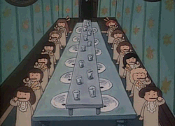 buildanewbeginning:  teashoesandhair:  dirkstriderbitch:  schweigie:  hiddenjumprope:   In an old house in Paris, all covered with vines, lived twelve little girls in two straight lines.  Things I never noticed till now: Madeline is brushing her teeth