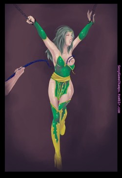No thi is not Akali even if the outfit could match :) This is Rydia from Final Fantasy IV 