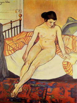 Suzanne Valadon (French, 1865-1938) - Nu à la Couverture raée - 1922