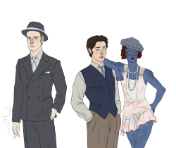gimlielffriend:  ninemoons42:  avec-la-foi:  First Class, 1920’s.  somehow I imagine Raven stealing that hat off Charles’ head.   ^^ somehow that idea seems to work perfectly with this particular iteration of them, wow. Lovelovelove the coloring,