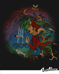 threadless:  Mario’s Magic Mushroom Trip by Tomas Jordan is up for scoring now! Take a magic trip over to Threadless and score it now. Your scores tell us what you want printed! 