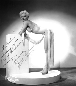 June Darlene   aka. “The Blonde Cyclone”.. Vintage 50’s-era promo photo personalized: “To Frankie — Wishing you lots of luck and success.. Sincerely,  June Darlene”