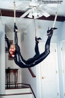A rubber slut hanging around.