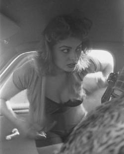theniftyfifties:  Sophia Loren in Rome, 1955. Photo by Federico Patellani. 