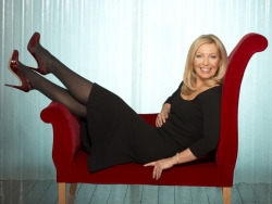 nylonfoxie:  Kirsty Young, pantyhose clad