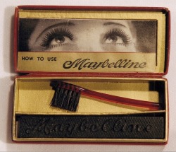 maybelline:  Before there was “automatic” (i.e. tube) mascara, there was cake mascara.  