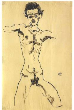 Egon Schiele, 1912, sketch.