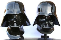 drvalkyrie:  catbountry:  sspirate:  On the left is the helmet from “Revenge of the Sith,” and on the right is the helmet from “A New Hope.”  Notice the differences? The newer one is symmetrical. Apparently that was an issue. But I find that