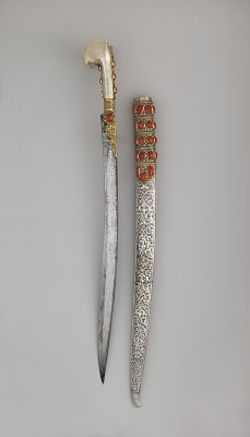 lostsplendor:  Turkish Sword with Scabbard,  c. 1700s (via The Metropolitan Museum of Art)  Pretty