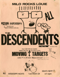 oldpunkflyers:  The Descendents & Moving