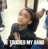 fuckyeahjacobperez:  excuse-my-mindless:  hannahsmooches:  neonbrutality:  mb-daily:  “He Touched My Hand” This was soo cute lol  LMFAO oh gosh!!!  why can’t i stop laughing?! the last gif  LMFAOOOO i love this! awww♥ she really loves princeton