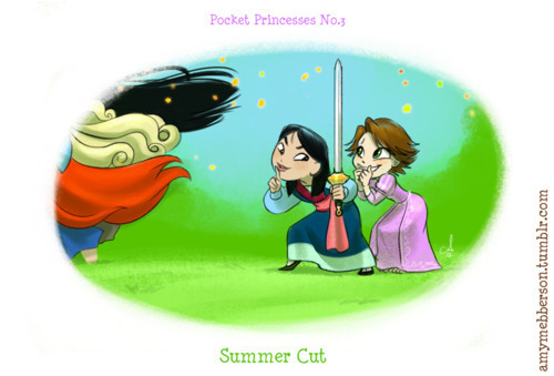 spiffers:  goliveyourdream:  My favorite is the Mulan/Rapunzel one  omg these are so cute 