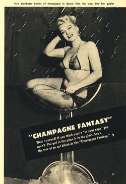 Tere Sheehan A 50&rsquo;s-era Men&rsquo;s Digest article, featuring Ms. Sheehan performing her &ldquo;Champagne Fantasy&rdquo; routine; at the &lsquo;Larry Potter Supper Club&rsquo; in Los Angeles..