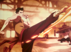 lightyourheart:  equallydestructive:  MAKO UNF.  Can we talk about Bolin in the back and the fact that you can clearly see nipples and a belly button. SHIRTLESS BOLIN. Also, Pabu sitting atop the rock pile. Is this even from an episode or did the OP draw