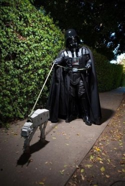 platyputopia:  Just the best Sith Lord ever taking his little pet for a stroll. 