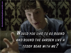 &ldquo;Would you like to go round and round the garden like a teddy bear with me?&rdquo;