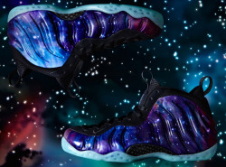 Photos: Nike Foamposite One “galactic” &amp; All Star Edition KicksThe Nike Air Foamposite One ‘Galaxy,’ release 2/24 for 赼, the same day as the All Star Lebron 9′s, Kobe VII’s and KD IV’s. Anyone worth buying in your opinion? Source: