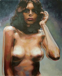 thomassaliot:  Fuzzy nude just finished Oil on canvas (Happy about this one) 