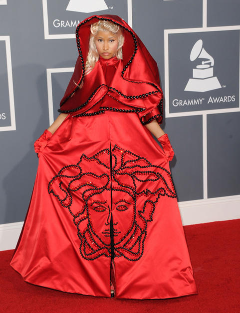 Nicki Minaj arrives at The 54th Annual Grammy Awards at Staples Center on February