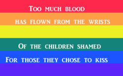jonbloom:  Rise Against - Make It Stop (September’s Children) Reblog if you support equality, for everyone. 