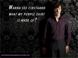 &ldquo;Wanna see firsthand what my purple shirt is made of?&rdquo;