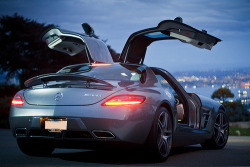 automotivated:  SLS AMG overlooking Vancouver (by mike pan) 