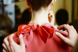 Backstage at Alexis Mabille