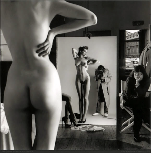 Helmut Newton, Self-Portrait with Wife & adult photos