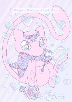 sugar-honey-iced-tea:  My Mew blowing bubbles picture, always has been, and always will be my favourite Pokemon XD 